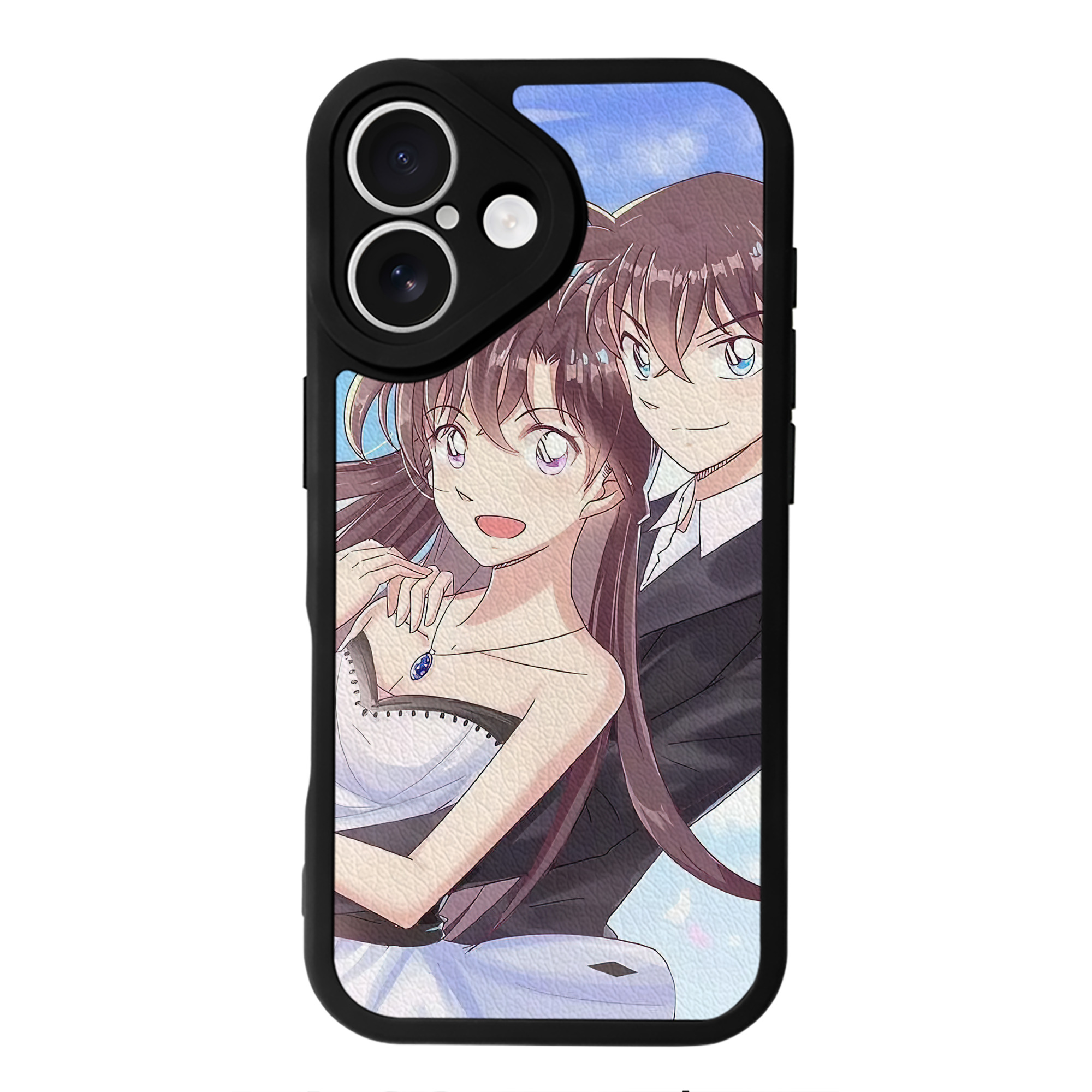 （画像用） 名探偵コナン Detective Conan 【iPhone 16シリーズ対応】シリコンスマホケース（レザー調） 材質：シリコン